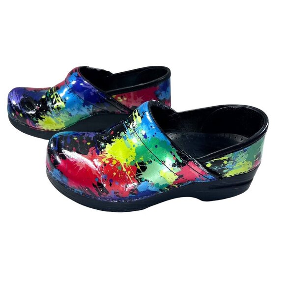 Dansko Shoes - Dansko Clogs Shoes EU 36 Paint Splatter Professional Nursing Slip On READ 5.5-6